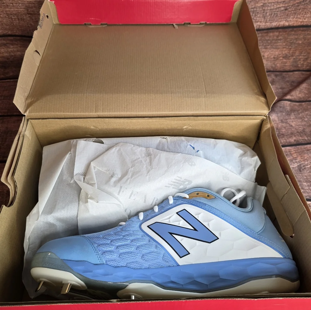 New Balance Men's 3000v4 Metal Baseball Cleats Size 16 Blue/White NIB